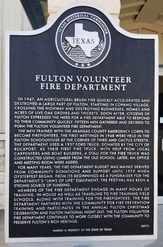 Fulton Volunteer Fire Department Marker image. Click for full size.