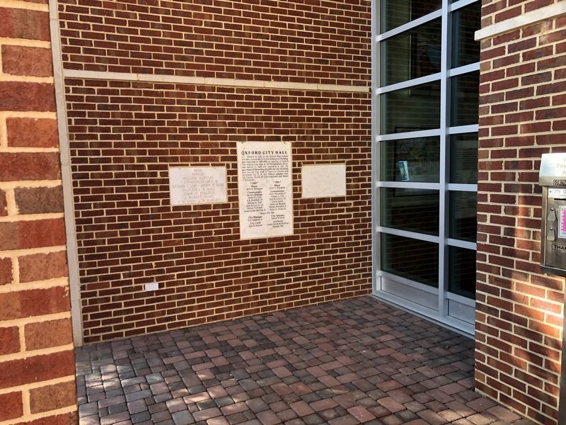 Oxford City Hall Marker. Click for full size. Oxford City Hall Marker image. Click for full size.