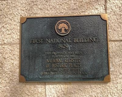 First National Building Marker image. Click for full size.