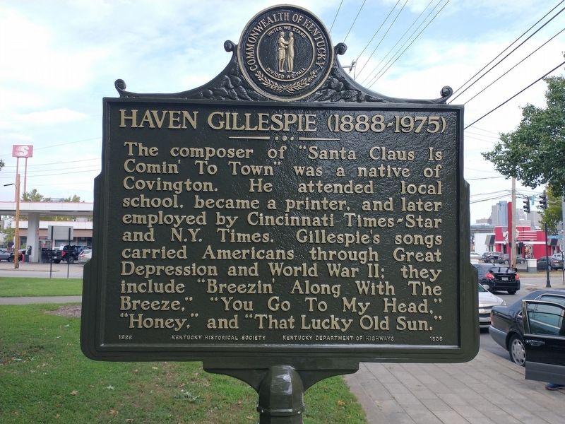 Haven Gillespie (1888-1975) Marker. Click for full size. Haven Gillespie (1888-1975) Marker image. Click for full size.