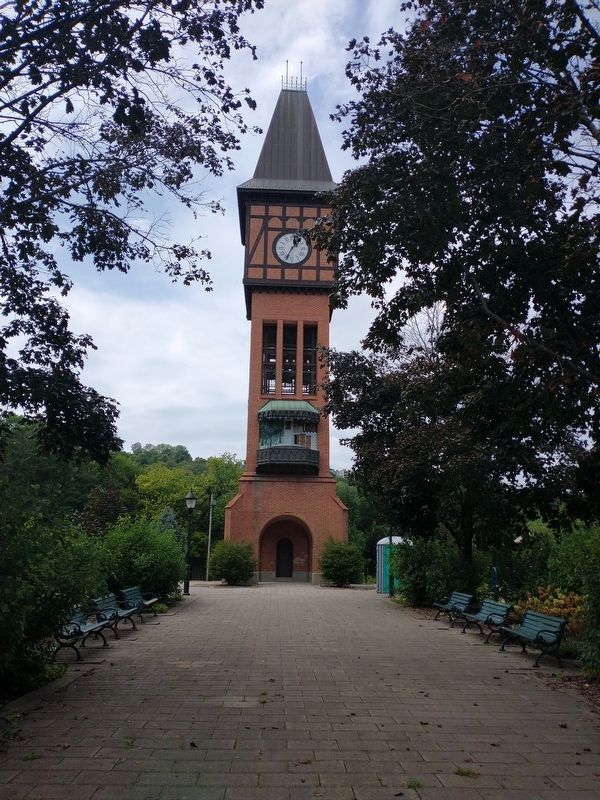 German Gothic Glockenspiel Clock Tower image. Click for more information.