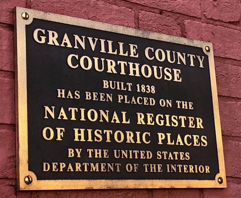 Granville County Courthouse Marker image. Click for full size.