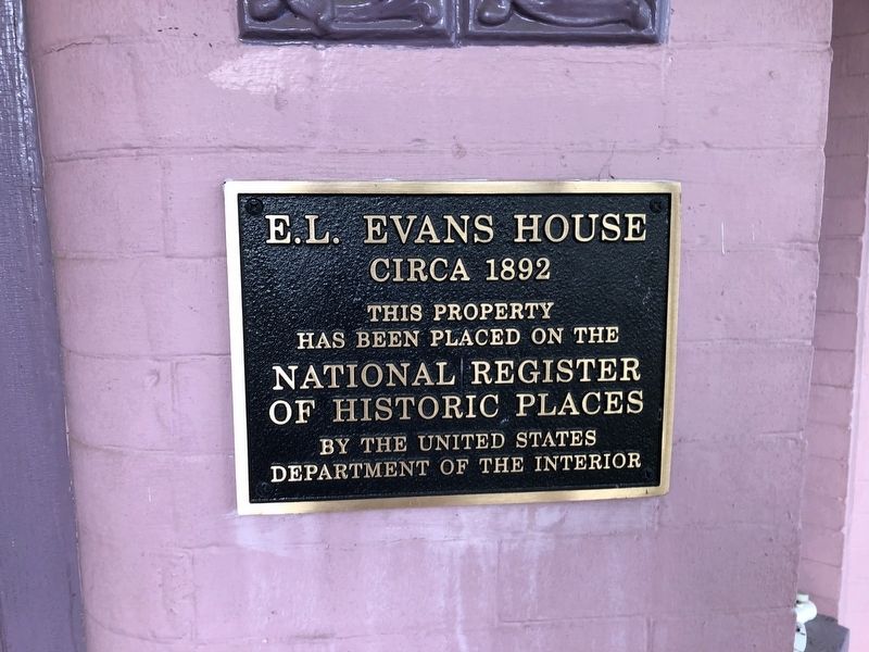 E.L. Evans House Marker image. Click for full size.