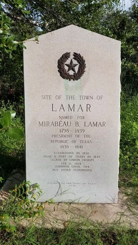 Site of the Town of Lamar Marker image. Click for full size.