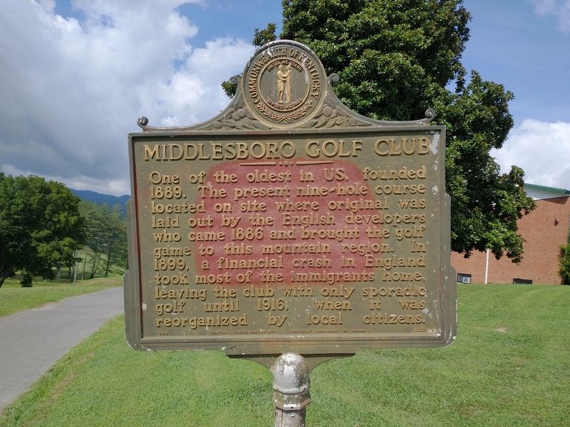 Middlesboro Golf Club Marker image. Click for full size.