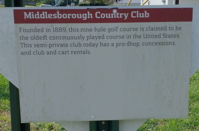 Middlesboro Country Club Marker image. Click for full size.