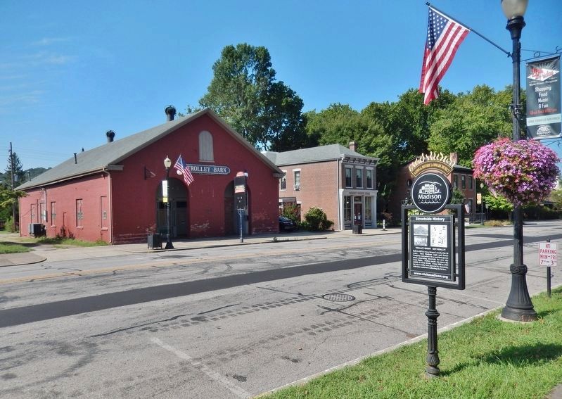 Trolley Barn Marker (<i>east side</i>). Click for full size. Trolley Barn Marker (<i>east side</i>) image. Click for full size.
