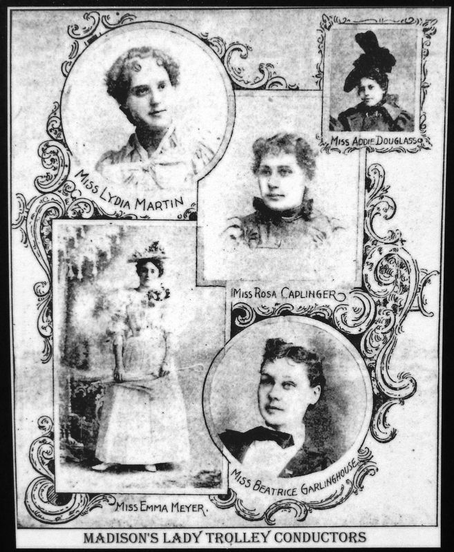 Marker detail: Madisons Lady Trolley Conductors image. Click for full size.