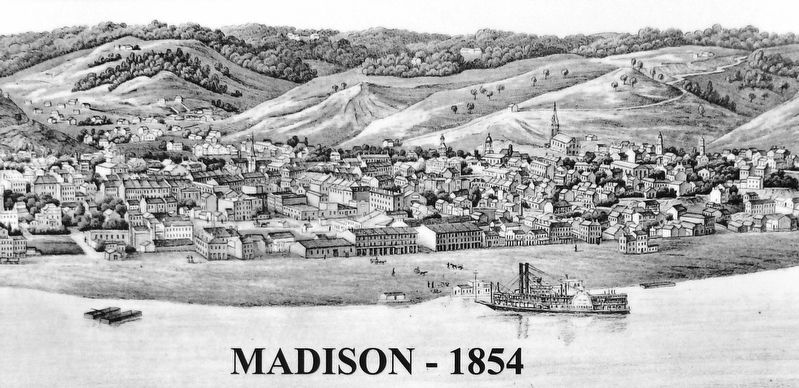 Marker detail: Madison, Indiana  1854 image. Click for full size.