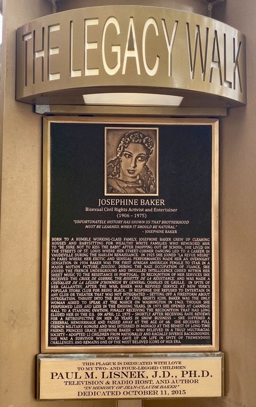 Josephine Baker Marker image. Click for full size.