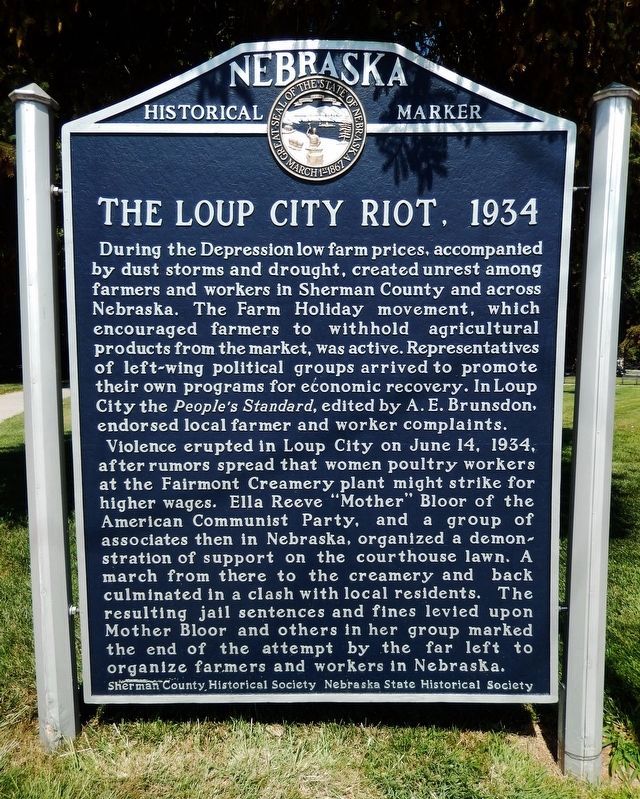 The Loup City Riot Marker image. Click for full size.