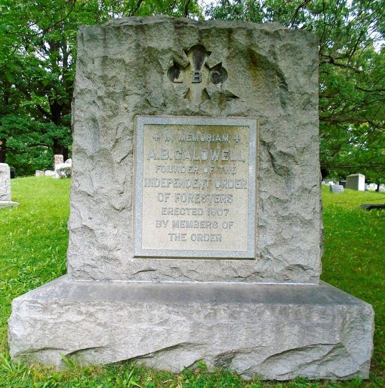 A. [Alonzo] B. Caldwell Monument image. Click for full size.