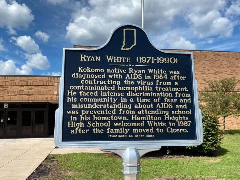 Ryan White (1971-1990) Marker. Click for full size. Ryan White (1971-1990) Marker image. Click for full size.