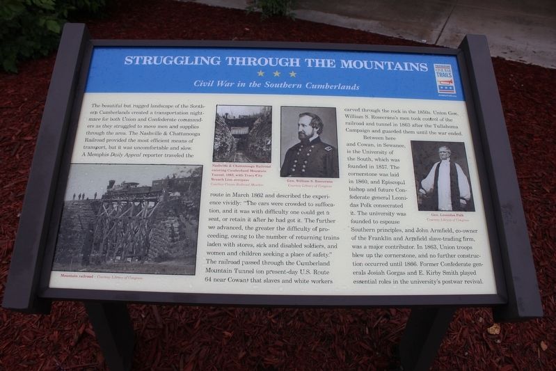 Struggling Through the Mountains Marker image. Click for full size.