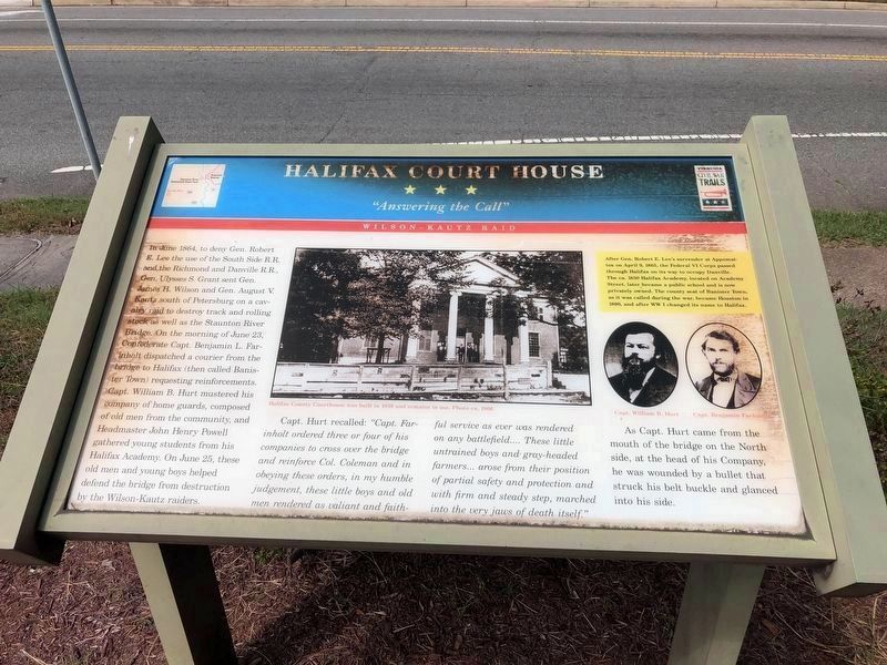 Halifax Court House Marker. Click for full size. Halifax Court House Marker image. Click for full size.