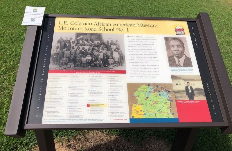 L.E. Coleman African American Museum Marker. Click for full size. L.E. Coleman African American Museum Marker image. Click for full size.