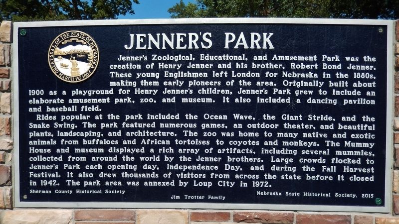 Jenner's Park Marker image. Click for full size.