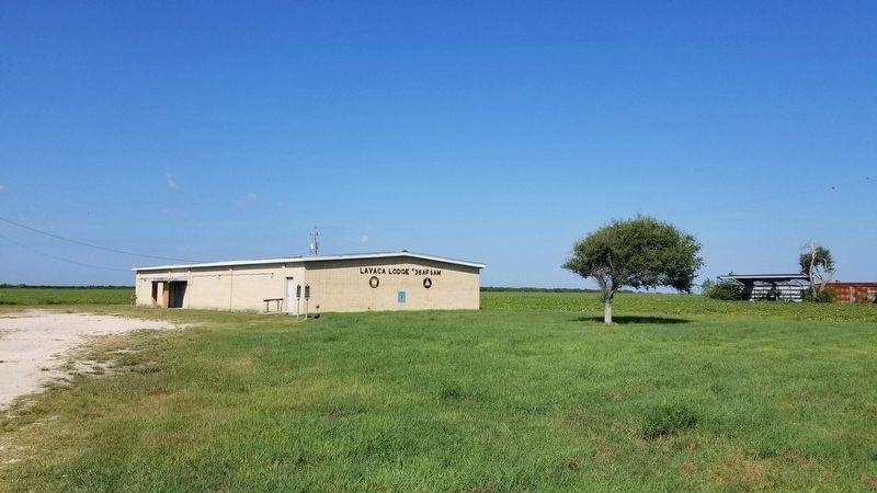The view of the Lavaca Lodge No. 36, A.F.& A.M. Marker from the street image. Click for full size.