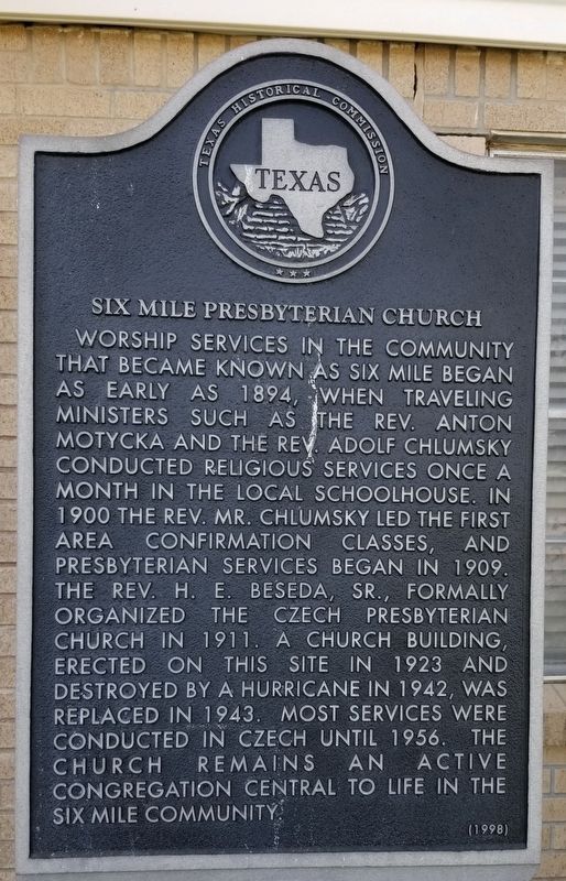 Six Mile Presbyterian Church Marker. Click for full size. Six Mile Presbyterian Church Marker image. Click for full size.