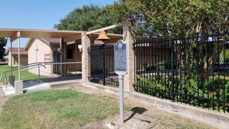 The Salem Lutheran Church Marker near the church entrance image. Click for full size.