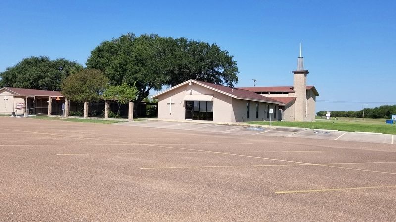 The view of the Salem Lutheran Church and marker from the parking lot image. Click for full size.