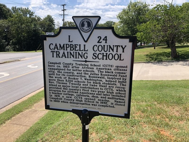 Campbell County Training School Marker image. Click for full size.