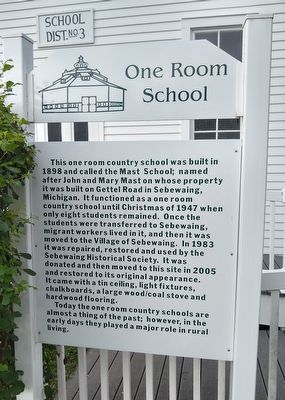 One Room Schoolhouse Marker image. Click for full size.