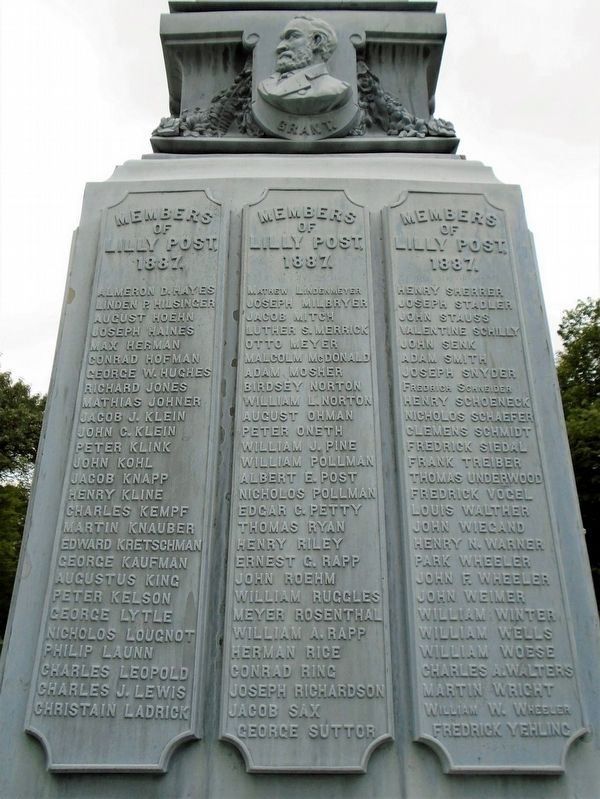 Civil War Memorial Lilly Post Members. Click for full size. Civil War Memorial Lilly Post Members image. Click for full size.