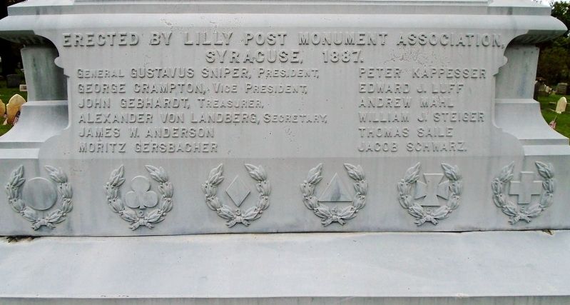 Civil War Memorial Committee and Corps Emblems. Click for full size. Civil War Memorial Committee and Corps Emblems image. Click for full size.