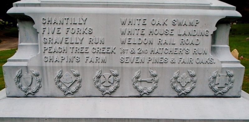 Civil War Memorial Battles and Corps Emblems. Click for full size. Civil War Memorial Battles and Corps Emblems image. Click for full size.