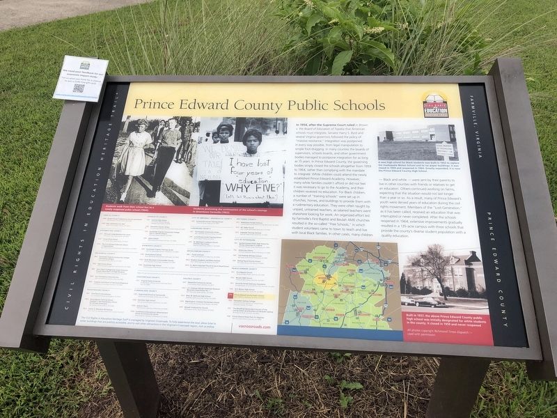 Prince Edward County Public Schools Marker image. Click for full size.
