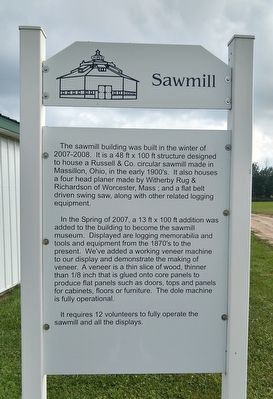 Sawmill Marker. Click for full size. Sawmill Marker image. Click for full size.