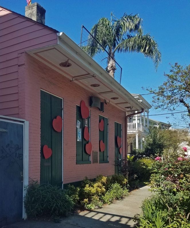 The Faerie Playhouse, with marker in the center of the faηade. Click for full size. The Faerie Playhouse, with marker in the center of the faηade image. Click for full size.