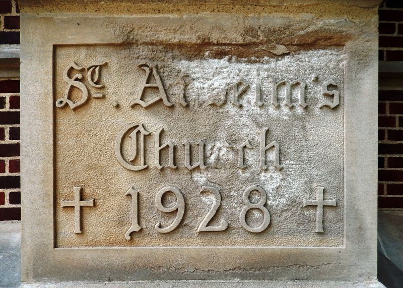 St. Anselm's Catholic Church Cornerstone image. Click for full size.