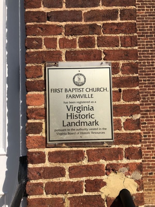Virginia Historic Landmark plaque on the church. Click for full size. Virginia Historic Landmark plaque on the church image. Click for full size.