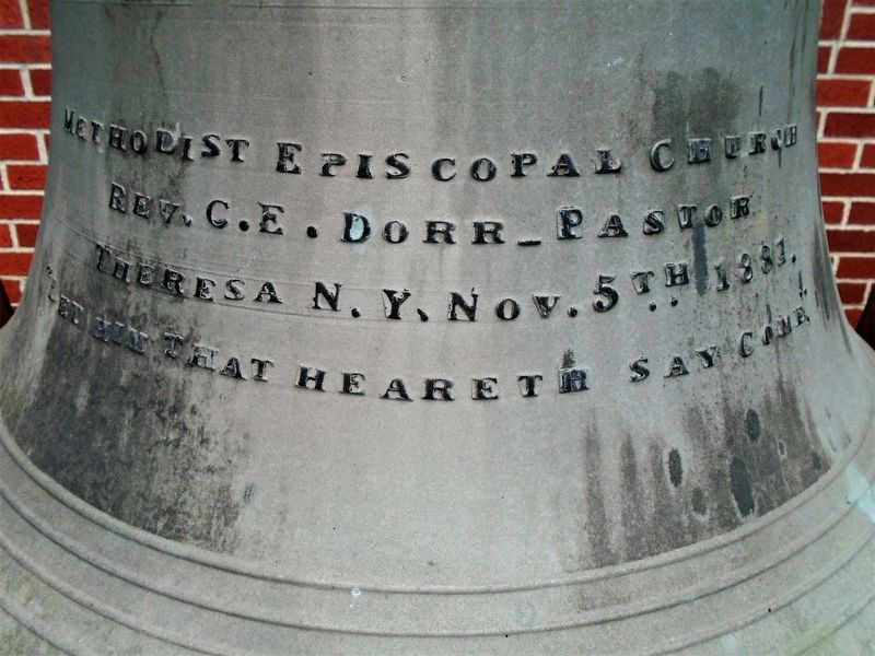 Methodist Episcopal Church Bell Inscription image. Click for full size.