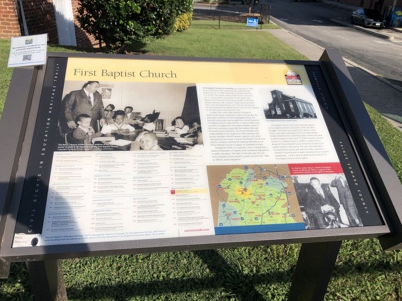 First Baptist Church Marker. Click for full size. First Baptist Church Marker image. Click for full size.