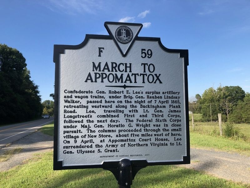 March to Appomattox Marker image. Click for full size.