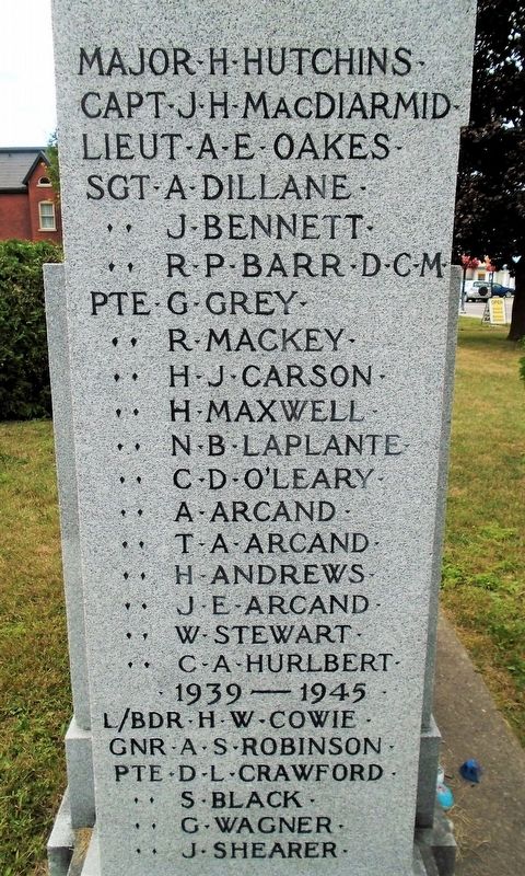 War Memorial Honoured Dead. Click for full size. War Memorial Honoured Dead image. Click for full size.