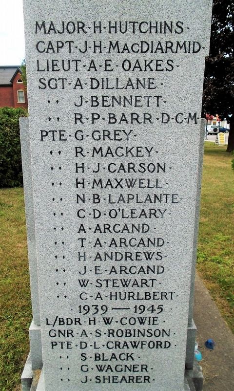 War Memorial Honoured Dead image. Click for full size.