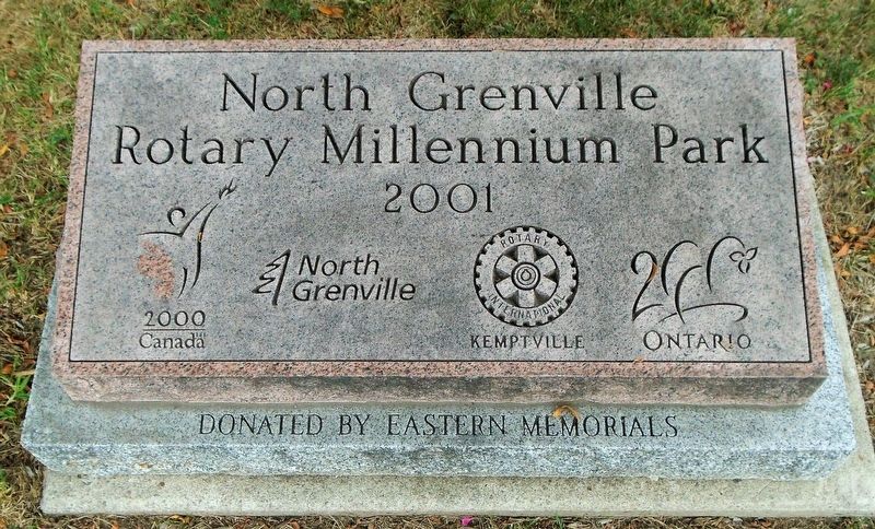 North Grenville Rotary Millennium Park Marker. Click for full size. North Grenville Rotary Millennium Park Marker image. Click for full size.