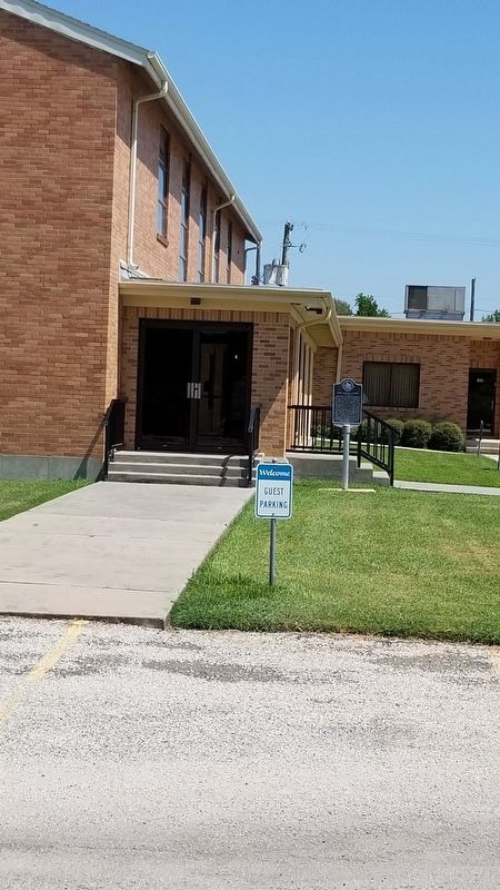 The entrance to the First Baptist Church and Marker. Click for full size. The entrance to the First Baptist Church and Marker image. Click for full size.