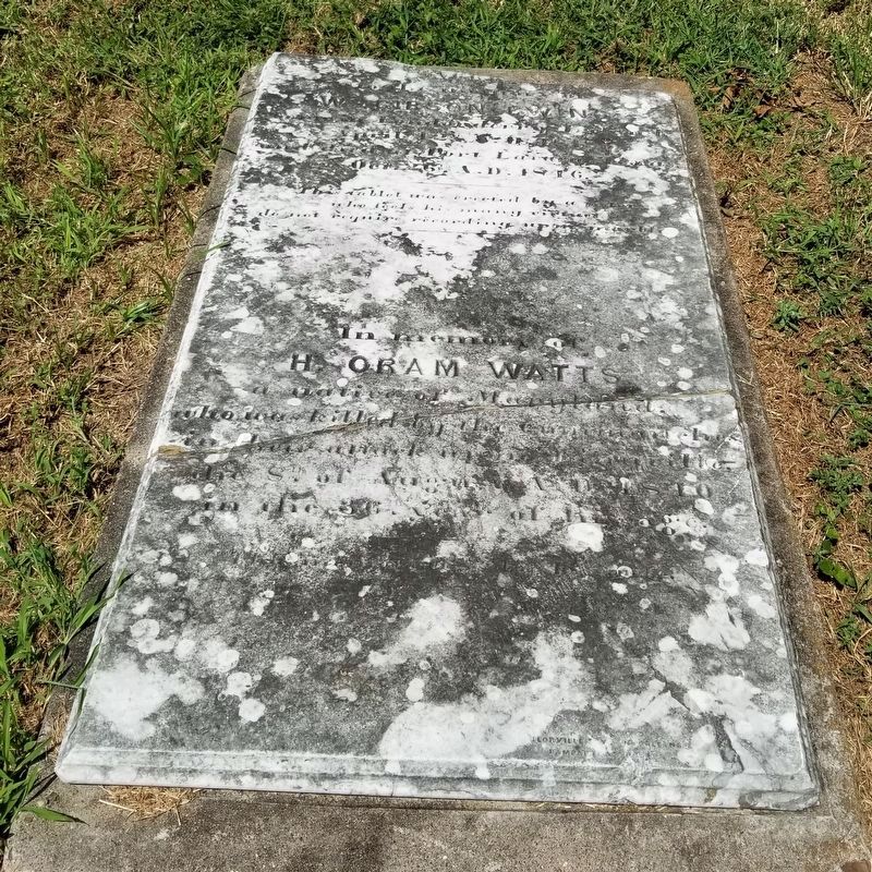 Major Horam Watts Gravestone. Click for full size. Major Horam Watts Gravestone image. Click for full size.