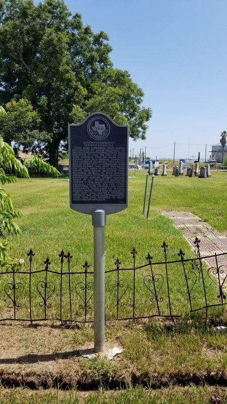 Alsatian Immigration through Lavaca Bay Marker image. Click for full size.