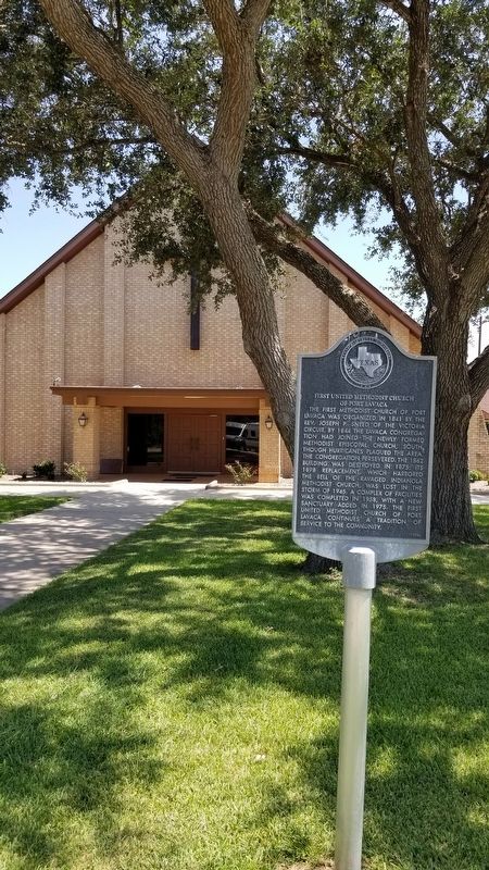 The First United Methodist Church of Port Lavaca and Marker image. Click for full size.