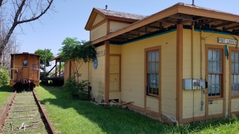 The Southern Pacific Railroad Depot and train. Click for full size. The Southern Pacific Railroad Depot and train image. Click for full size.