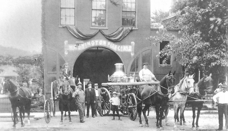 Marker detail: Washington Fire Company #2 image. Click for full size.