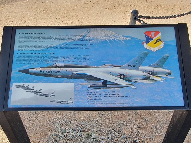 F-105D Thunderchief Marker. Click for full size. F-105D Thunderchief Marker image. Click for full size.