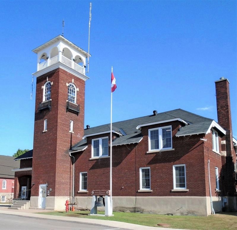 Renfrew Fire Station and Marker image. Click for full size.