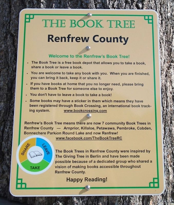 The Book Tree Marker. Click for full size. The Book Tree Marker image. Click for full size.